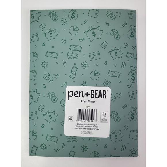 Pen + Gear Budget Planner 80 Sheets green monthly planner - Picture 2 of 9